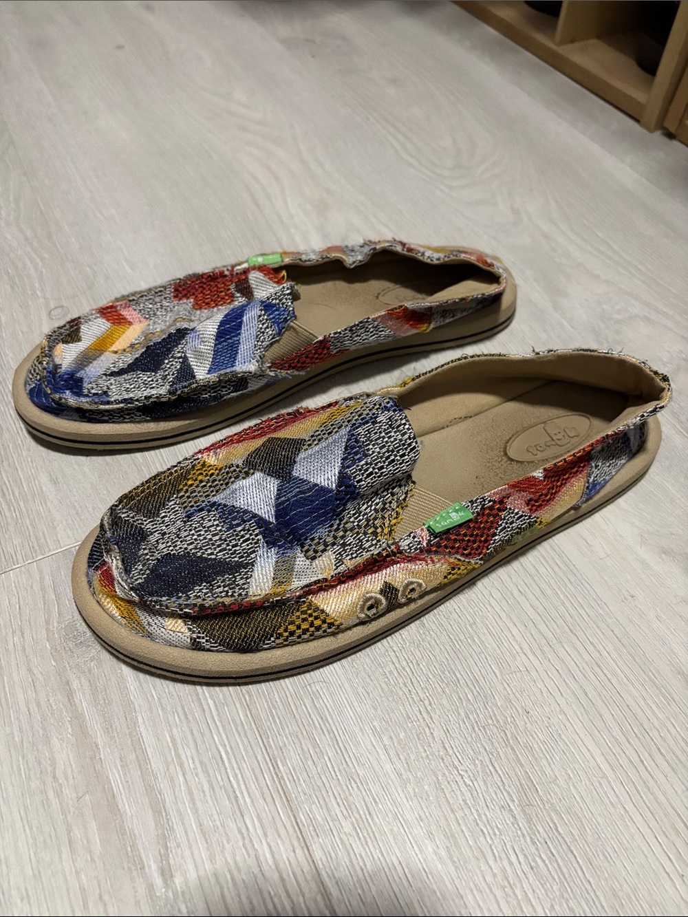 🔥BUNDLESALE Ladies 8 Sanuk Multicolor Woven Slip-On Mules